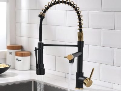 Flg-Brass-Tap-Black-and-Gold-Pull-Down-Kitchen-Faucet